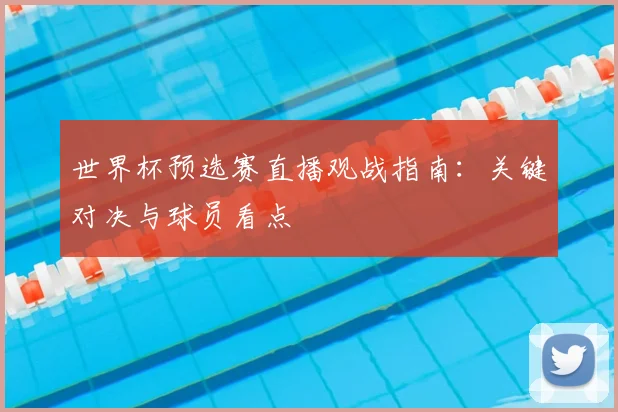 世界杯预选赛直播观战指南：关键对决与球员看点